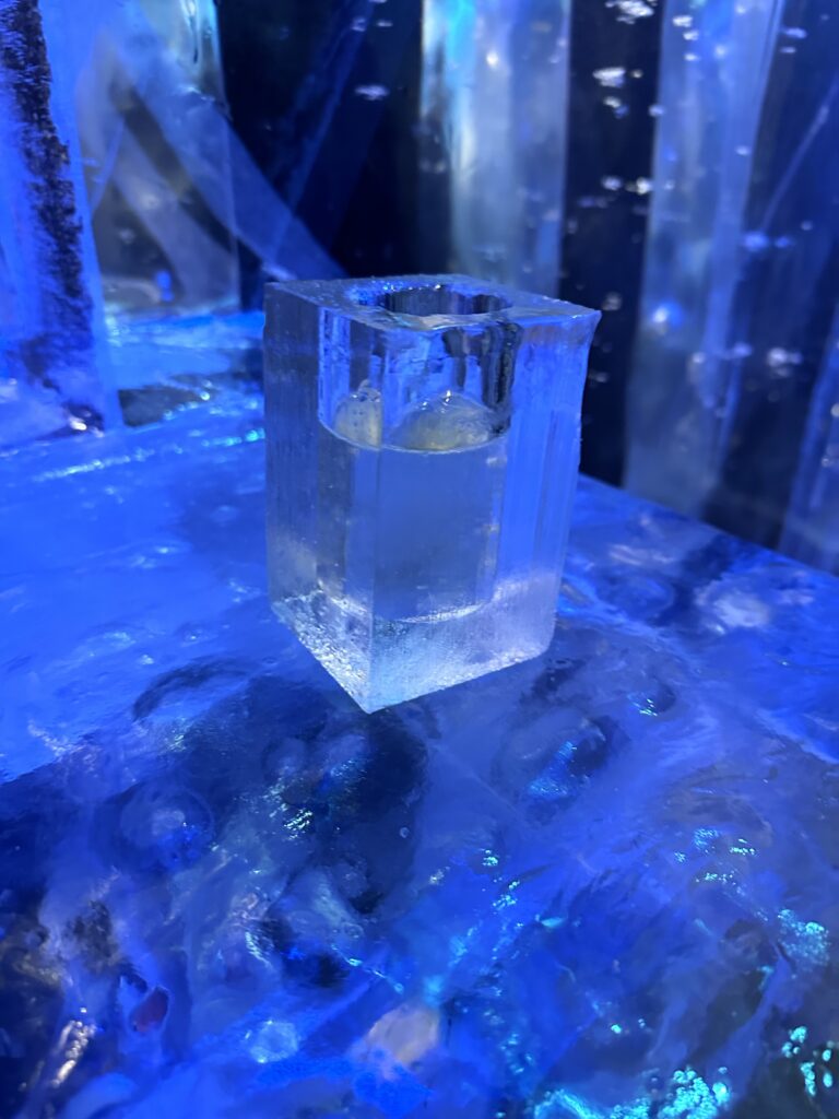 Ice glass of vodka