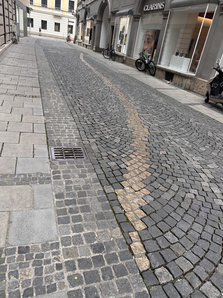 gold path in Munich Germany WWII memorial