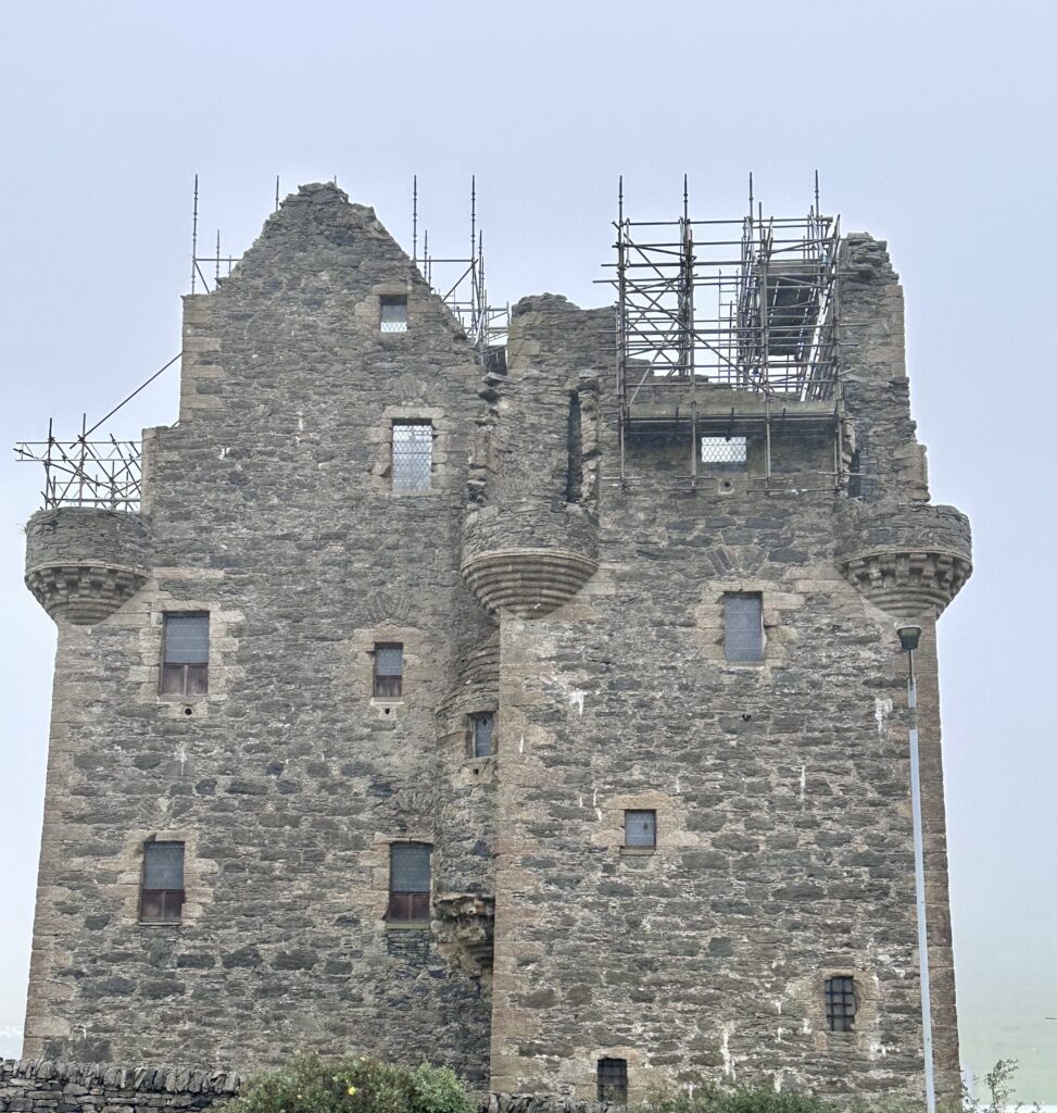 Renovations on Scalloway Castle September 2023