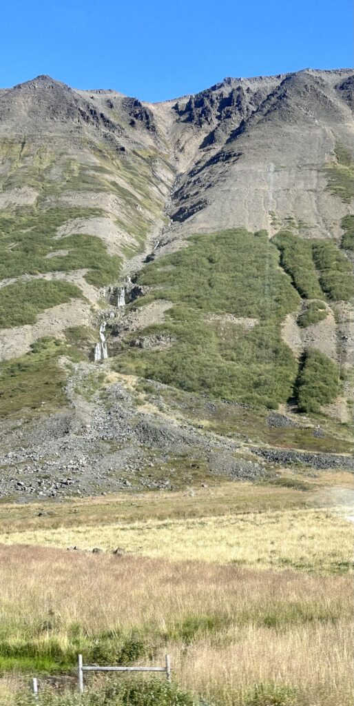 hillside waterfall